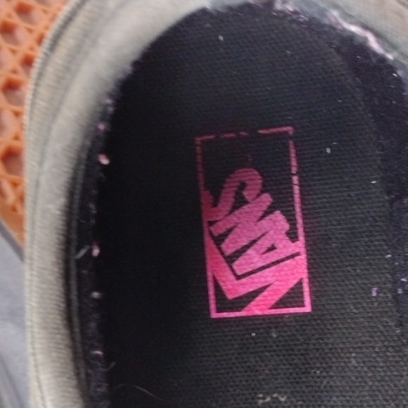 Vans Off The Wall Black Brown Canvas Upper Toe Round Lace Up Low Top Sneaker - Picture 9 of 15